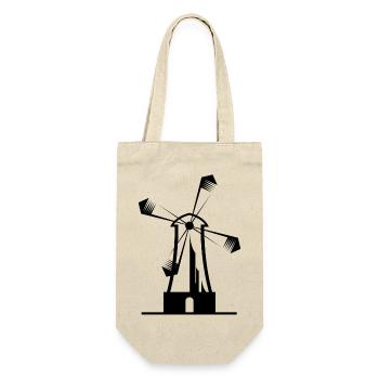 Windmühle Natur Illustration icon Land Grafik Logo - Geschenkbeutel für Flaschen - Natur - Vorne