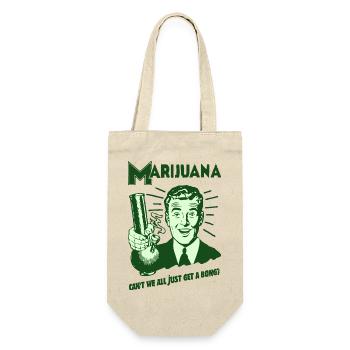 Marijuana Retro Graphic - Gift Bag for Bottles - nature - Front
