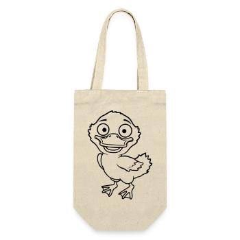 Petit canard comique mignon - Sac à bouteille - nature - Devant