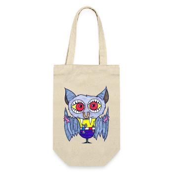 Hufeisen Fledermaus - Geschenkbeutel für Flaschen - Natur - Vorne