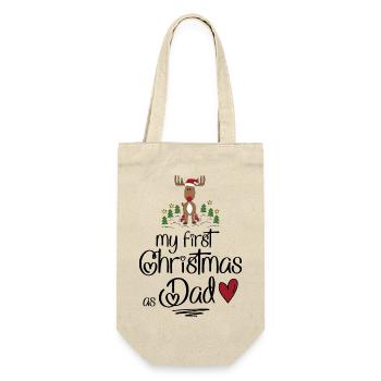 My first Christmas as Dad - Gift Bag for Bottles - nature - Front