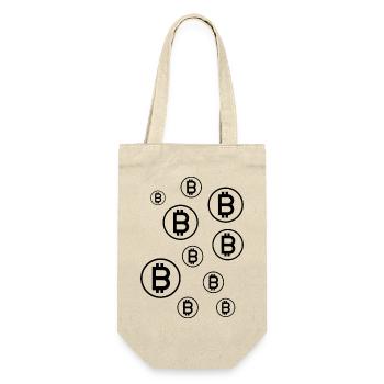 Bitcoin Trading Crypto Aktien - Geschenkbeutel für Flaschen - Natur - Vorne