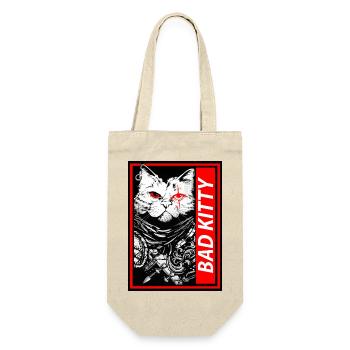 Naughty Neko: Bad Kitty! Get Your Paws Off Samurai - Gift Bag for Bottles - nature - Front