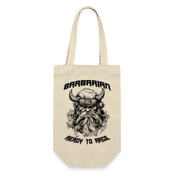 Barbar im RPG Ready To Rage - Geschenkbeutel für Flaschen - Natur - Vorne