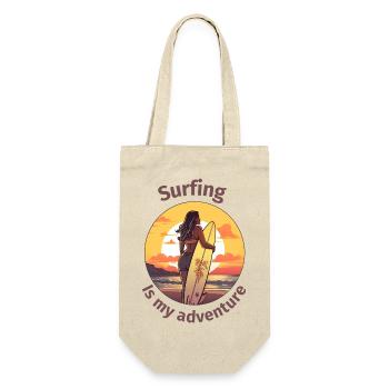 Surfing is my adventure surf girl - Gift Bag for Bottles - nature - Front