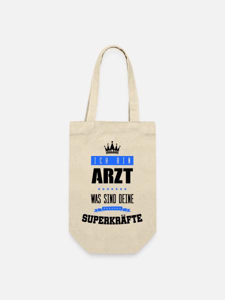 arzt superkräfte - Geschenkbeutel für Flaschen - Natur