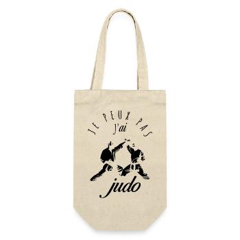 Je peux pas, j'ai Judo : la passion de la pratique - Sac à bouteille - nature - Devant