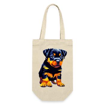 Puppy Rottweiler Dog Rottweiler Puppy Dogs - Gift Bag for Bottles - nature - Front