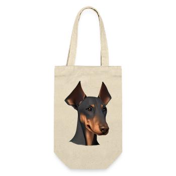 Doberman Doberman chiot chien Doberman dresseur - Sac à bouteille - nature - Devant