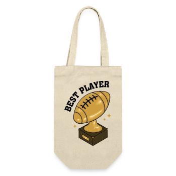 Best football player trophy number one - Geschenkbeutel für Flaschen - Natur - Vorne