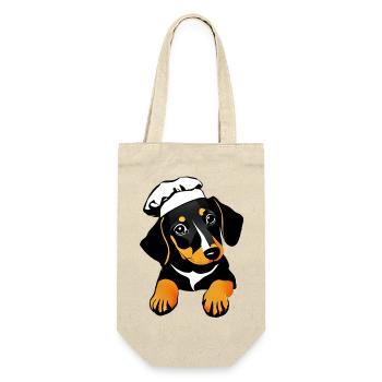Dachshund Restaurateur Dogs Dachshund Puppy Dog Cooking - Gift Bag for Bottles - nature - Front