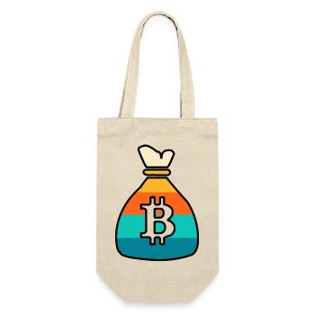 Bourse de bitcoin rétro - Sac à bouteille - nature - Devant