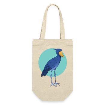 Schuhschnabel Vogel Ornithologe Wald I Geschenk - Geschenkbeutel für Flaschen - Natur - Vorne