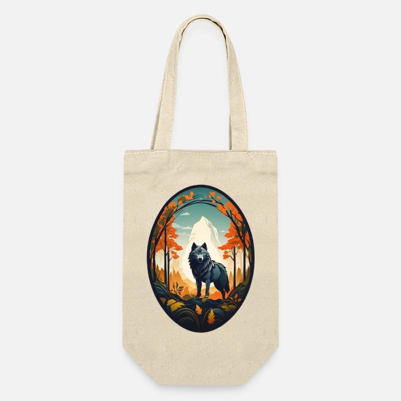 Loup habitant de la forêt - Sac à bouteille - nature