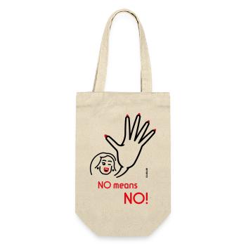 No Means No! (Friendly / 2C) - Gift Bag for Bottles - nature - Front