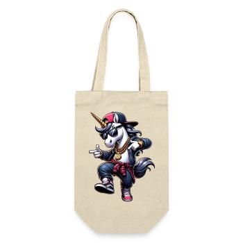 Licorne Hip Hop Einhorn - Sac à bouteille - nature - Devant
