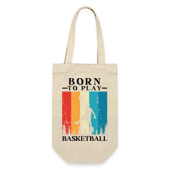 Retro Vintage Geboren, um Basketball zu spielen - Geschenkbeutel für Flaschen - Natur - Vorne