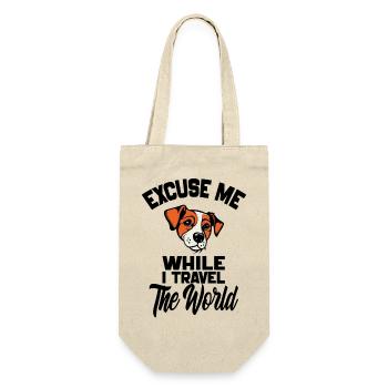Excuse Me While I Travel The World Dog camping - Gift Bag for Bottles - nature - Front