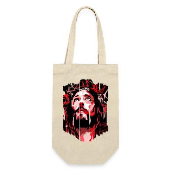 jesus bibel christliche religion christliches kreuz christlich - Geschenkbeutel für Flaschen - Natur - Vorne