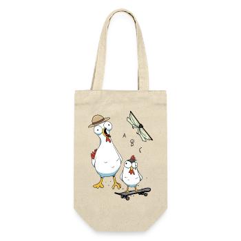 Chickens Pupils Start of School Children - Gift Bag for Bottles - nature - Front