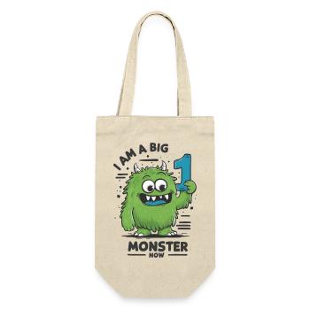Funny Monster for 1st Birthday Funny Saying - Gift Bag for Bottles - nature - Front