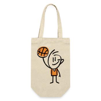 Basketball Stick Figure - Gift Bag for Bottles - nature - Front