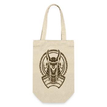 Ägypten-Hieroglyphe Nil-Flagge Pharao-Pyramide Kairo - Geschenkbeutel für Flaschen - Natur - Vorne