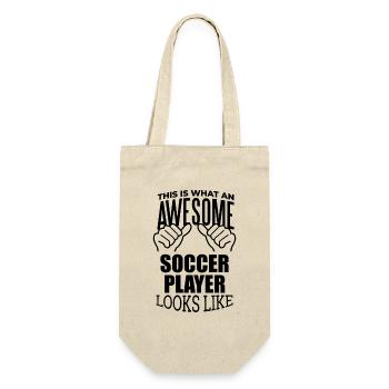 Fußball Fußball Fußball Fußball - Geschenkbeutel für Flaschen - Natur - Vorne