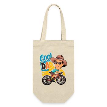 Cool Dad Cycling Illustration - Gift Bag for Bottles - nature - Front
