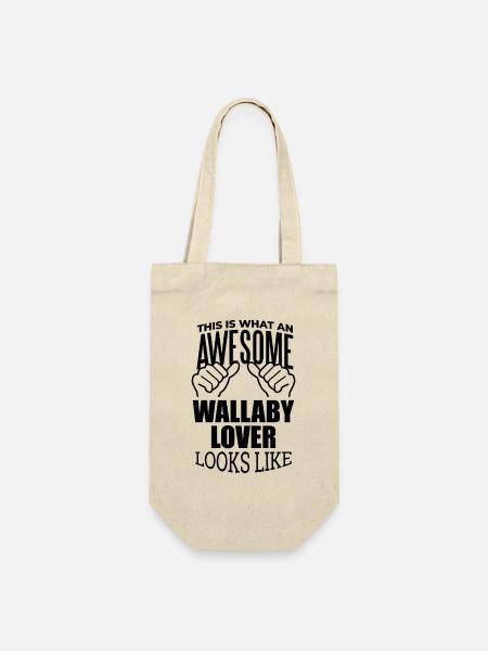 Wallaby Wallaby Wallaby - Geschenkbeutel für Flaschen - Natur