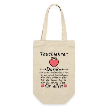 Tauchlehrer Danke Dankeschön sagen zum Abschied - Geschenkbeutel für Flaschen - Natur - Vorne