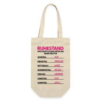 Ärztin geht in Ruhestand Rente zum Abschied - Geschenkbeutel für Flaschen - Natur - Vorne