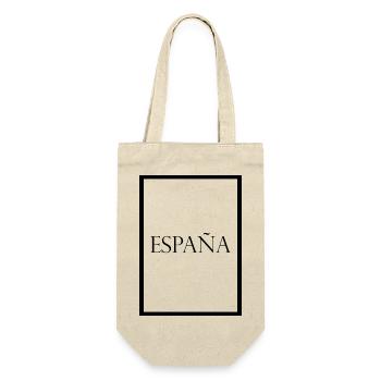 España, schlichter Statement Schriftzug - Geschenkbeutel für Flaschen - Natur - Vorne