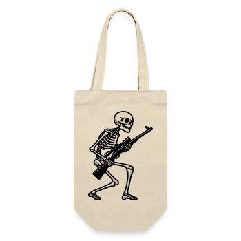 skeleton with sniper rifle - Gift Bag for Bottles - nature - Front