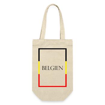 Belgium, Belgium Statement lettering with flag - Gift Bag for Bottles - nature - Front