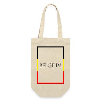 Belgium Belgium Statement lettering with flag - Gift Bag for Bottles - nature - Front