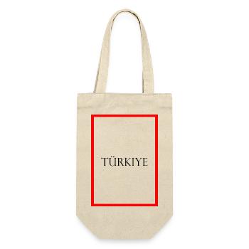 Turquie Türkiye Déclaration Lettrage avec drapeau - Sac à bouteille - nature - Devant