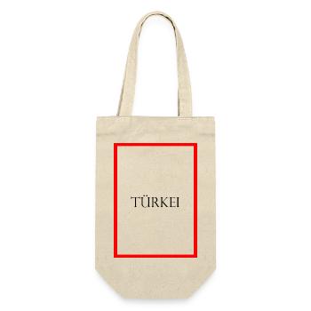 Turquie Türkiye Déclaration Lettrage avec drapeau - Sac à bouteille - nature - Devant