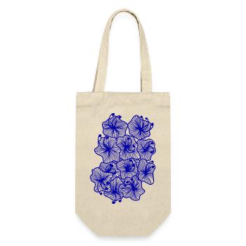Blumen - Geschenkbeutel für Flaschen - Natur - Vorne