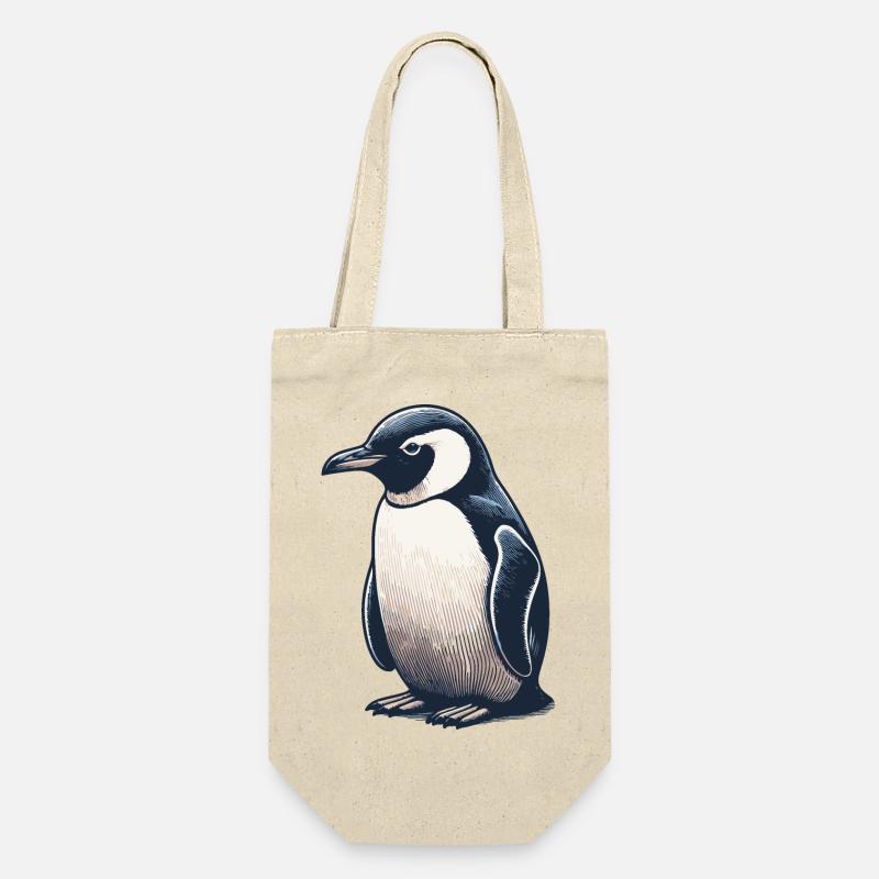 Pingu - Geschenkbeutel für Flaschen - Natur