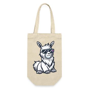 Alpaca Llama Comic Cool - Gift Bag for Bottles - nature - Front