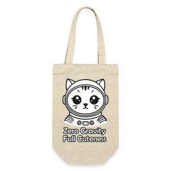 Space cat - Zero Gravity, Full Cuteness Design - Gift Bag for Bottles - nature - Front