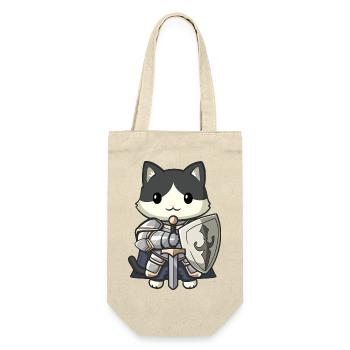 Paladin Katze - Geschenkbeutel für Flaschen - Natur - Vorne