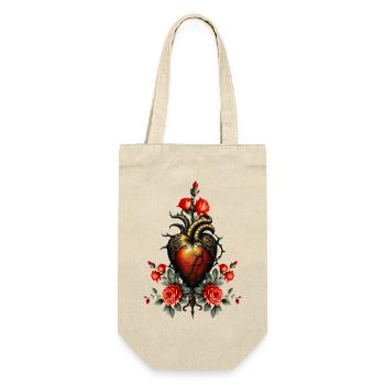 Die gotische Eleganz des Herzens - Geschenkbeutel für Flaschen - Natur - Vorne
