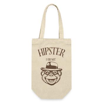 HIPSTER, I AM NOT - Gift Bag for Bottles - nature - Front
