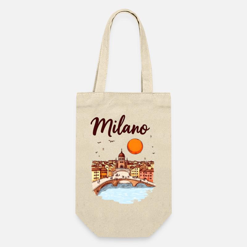Milan Skyline – la métropole italienne de la mode et du design - Sac à bouteille - nature