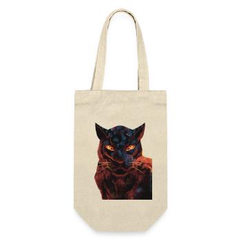 Panther - Geschenkbeutel für Flaschen - Natur - Vorne