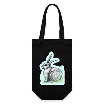 Hare - Gift Bag for Bottles - black - Front