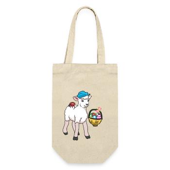 Sheep Sheep Lamb Easter Easter Eggs - Gift Bag for Bottles - nature - Front