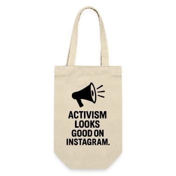 Activism looks goog on instagram - Geschenkbeutel für Flaschen - Natur - Vorne